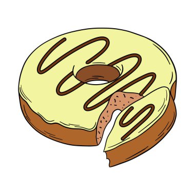 Limonlu ya da limonlu iştah açıcı donut şekerleme, serpiştirme ve ısırma. Dondurulmuş leziz hamur işi, kremalı ve ana hatlı yemekler.