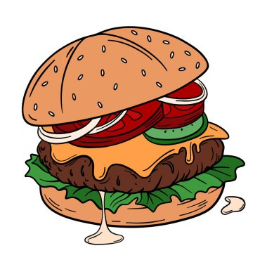 Damlayan peynirli sulu taze burger, etli börek, taze sebze ve susamlı yumuşak çörek. Ketçap ve hardallı Amerikan fast food mutfağı. Ana hatlarıyla yemek sanatı