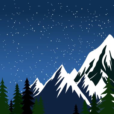 Winter high mountain landscape with snow. Wild environment view