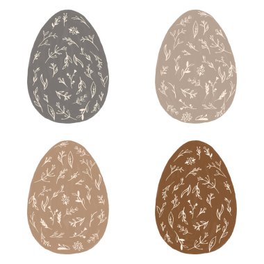 Yumuşak pastel tonlarda boyanmış geleneksel yumurtalar içeren suluboya Paskalya illüstrasyonu