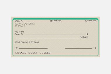 Boş Çek Kapatma Vektörü, Mali Belge Arkaplanı