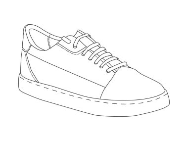 Ayakkabı çizimi çizimi çizimi sanat vektörü