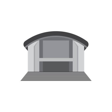 Klasik yapı vektörü mimari simgesi illüstrasyonu