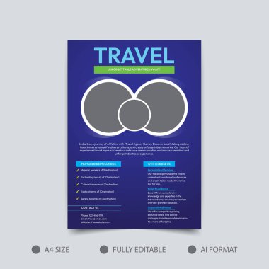 Seyahat Uçuşu Posteri Şablonu