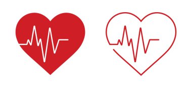 İki kalp yan yana şekillenir. Biri beyaz çizgili koyu kırmızı, diğeri kırmızı çizgili.