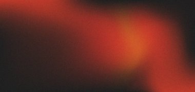 Koyu kırmızıdan parlak turuncuya dönüşen koyu soyut bir arkaplan, ince tahıl ve koyu kenarlı.