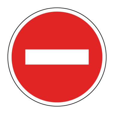 Merkezinde ince beyaz bir halka ve kalın siyah bir halka ile sınırlanmış kalın beyaz bir yatay çizgi ile basit bir kırmızı daire..