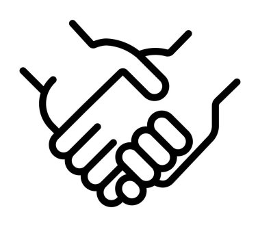 Düz beyaz bir arkaplan üzerinde titreyen iki elin basit bir siyah çizgisi. Çizgiler kalın ve yuvarlak..