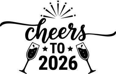 Şampanya Kadehleri ve Şenlik Tasarımı ile 2026 'nın şerefine. 