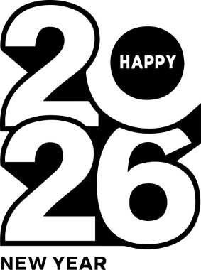 Cesur tipografi ile 2026 yılınız kutlu olsun.