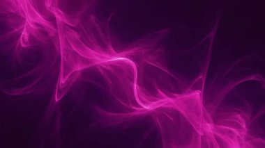 Soyut mor duman ya da pembe renkli nebula. Karanlık uzayda hafifçe dalgalanan akıcı enerji gibi. Ethereal arkaplan videosu pürüzsüz.
