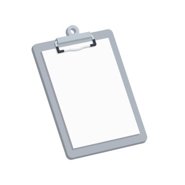 Tasarımınız için boş beyaz kağıda sahip modern pano kontrol listeleri ve not alma görevleri için ideale ihtiyaç duyar