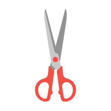 El yapımı projeler, okul gereçleri ya da basit tasarımı olan ofis işleri için şık kırmızı makas hazır.