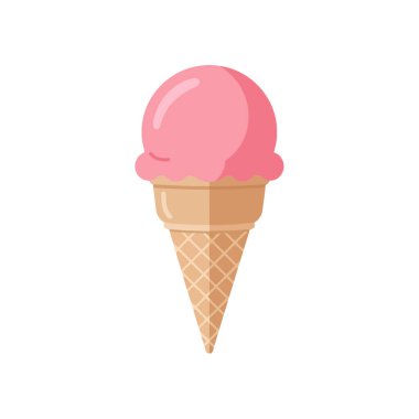 Sıcak bir yaz gününde lezzetli çilekli dondurmanın tadını çıkarın. Tatlı menüleri ve tatlı ikram promosyonları için mükemmel.