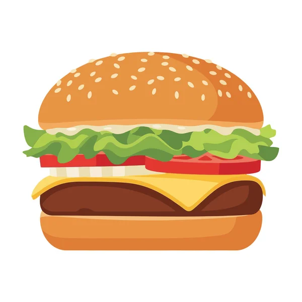 Taze marullu lezzetli hamburger ve sulu domates katmanları restoran menüleri ve fast food promosyonları için mükemmel.