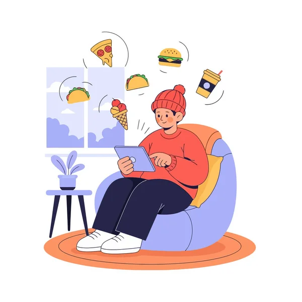 İnternetten yemek sipariş et ve evde tabletle rahatına bak.