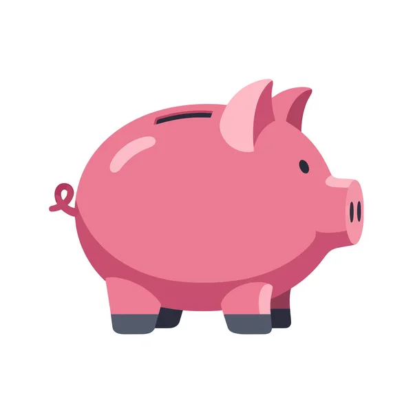 Şirin, pembe bir kumbarayla para biriktir, finansal başarı kavramı