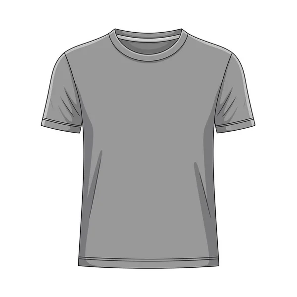 Tasarım özelleştirme için düz gri kısa kollu tişört modeli