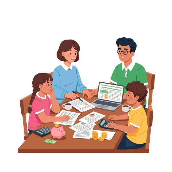 Aile planları dizüstü bilgisayar, hesap makinesi ve kumbarayla birlikte finanse edilir.