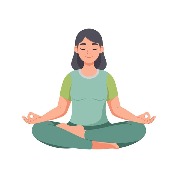 Yoga yapan güzel bir kadınla iç huzurunu bul.