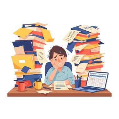 Masadaki evrak işleriyle boğulmuş genç bir profesyonel gibi hissediyorum.