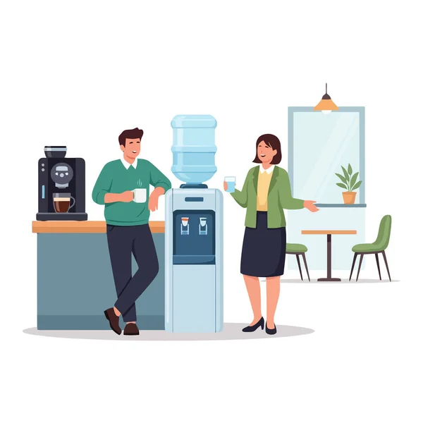 Ekip, ofis su soğutucusuna gidip işbirliği ortamı yaratıyor.