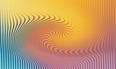 Renkli gradyan ve dalgalı çizgilerle soyut arkaplan girdap oluşturur