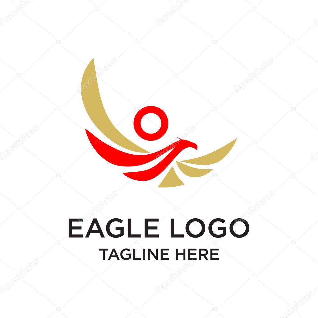 Eagle logo design unique concept Premium Vector