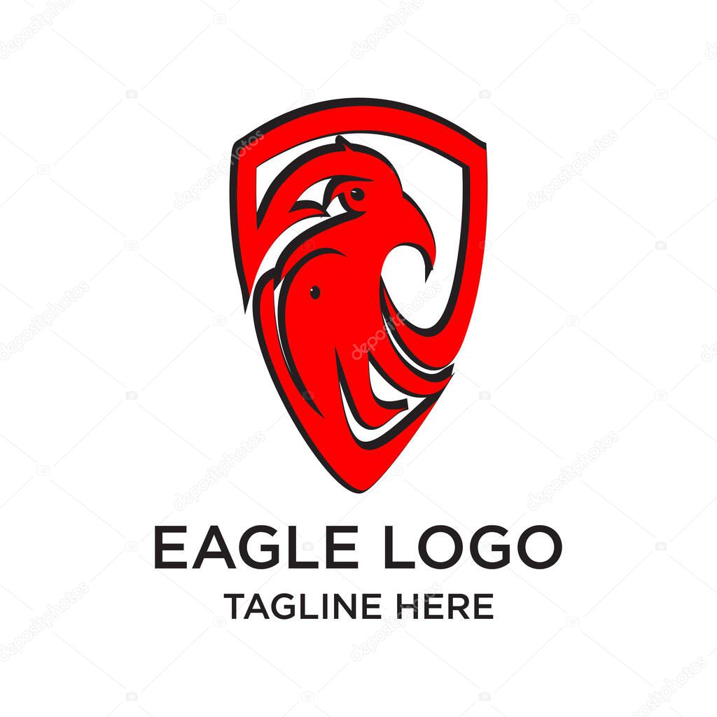 Eagle logo design unique concept Premium Vector