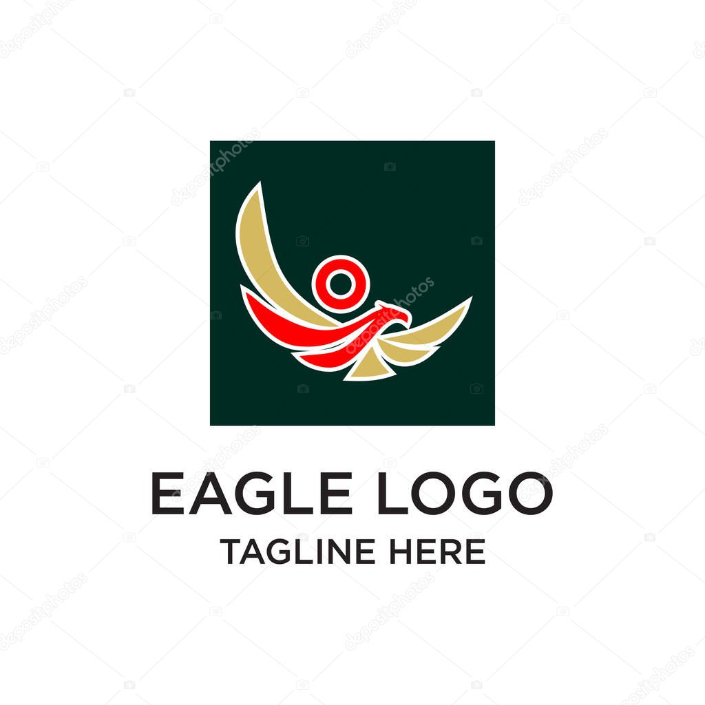 Eagle logo design unique concept Premium Vector