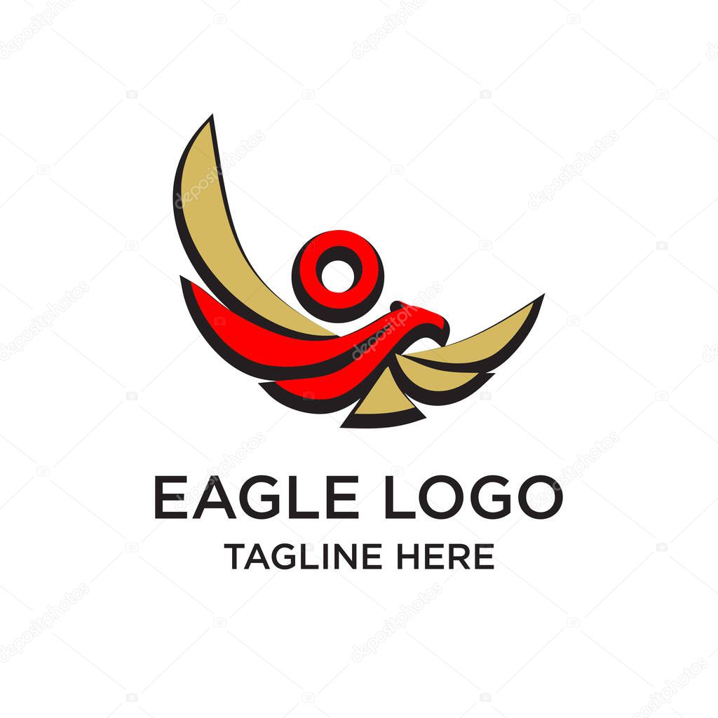 Eagle logo design unique concept Premium Vector