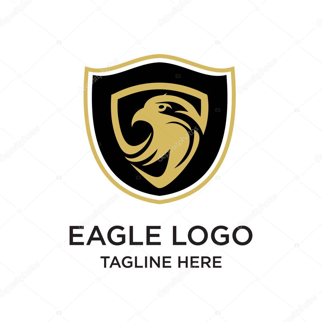 Eagle logo design unique concept Premium Vector