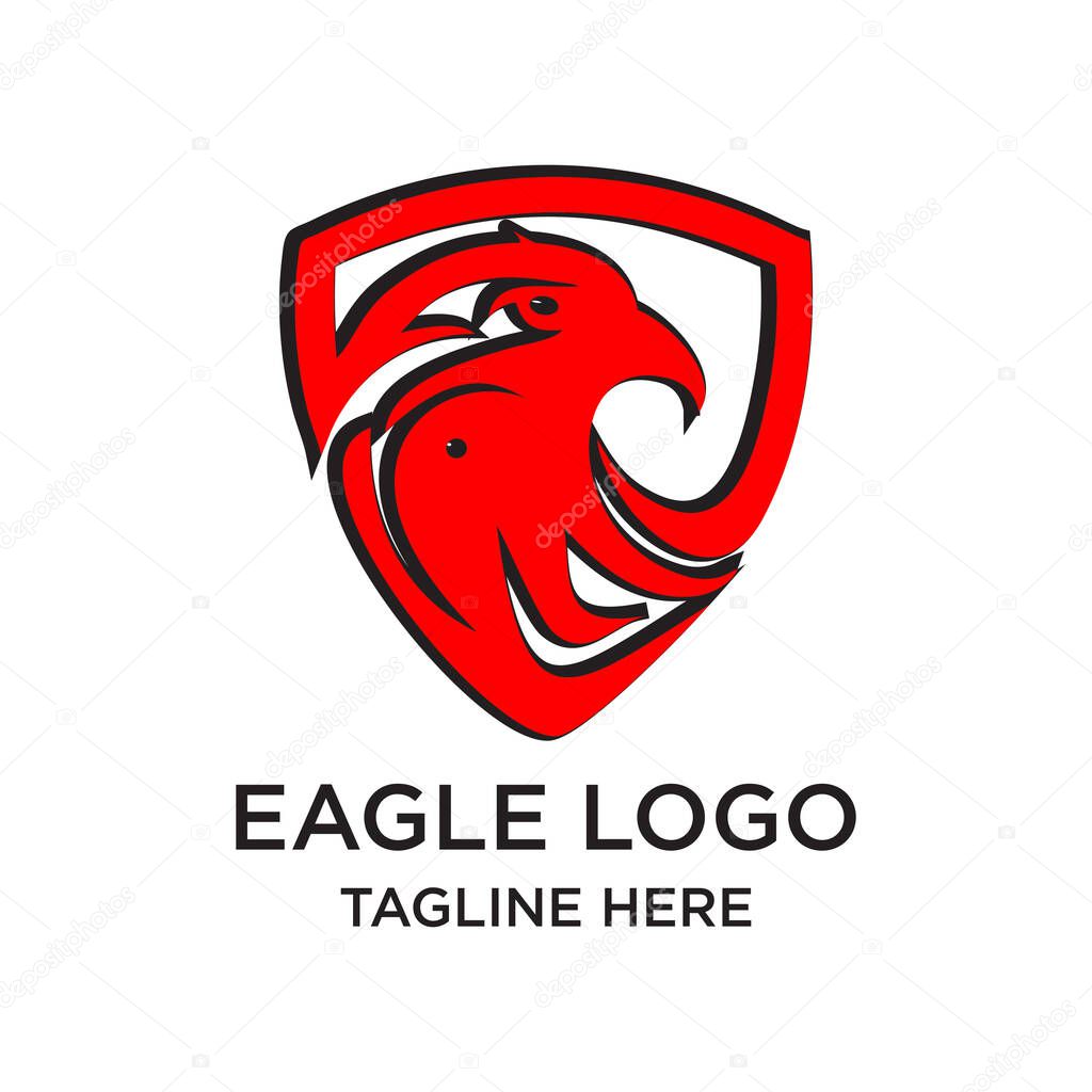 Eagle logo design unique concept Premium Vector