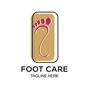 Ayak bakımı logosu basit bir konsept Premium Vektörü