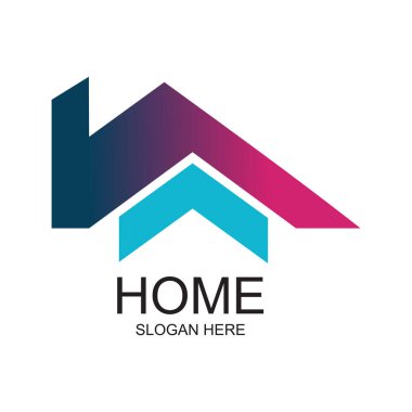 Ev logosu tasarımı basit Premium Vektörü