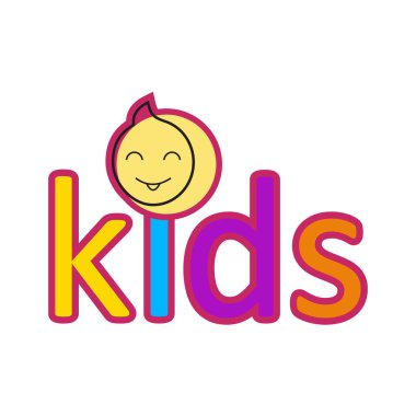 Çocuk logosu basit bir Premium Vektörü tasarımı