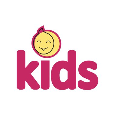 Çocuk logosu basit bir Premium Vektörü tasarımı