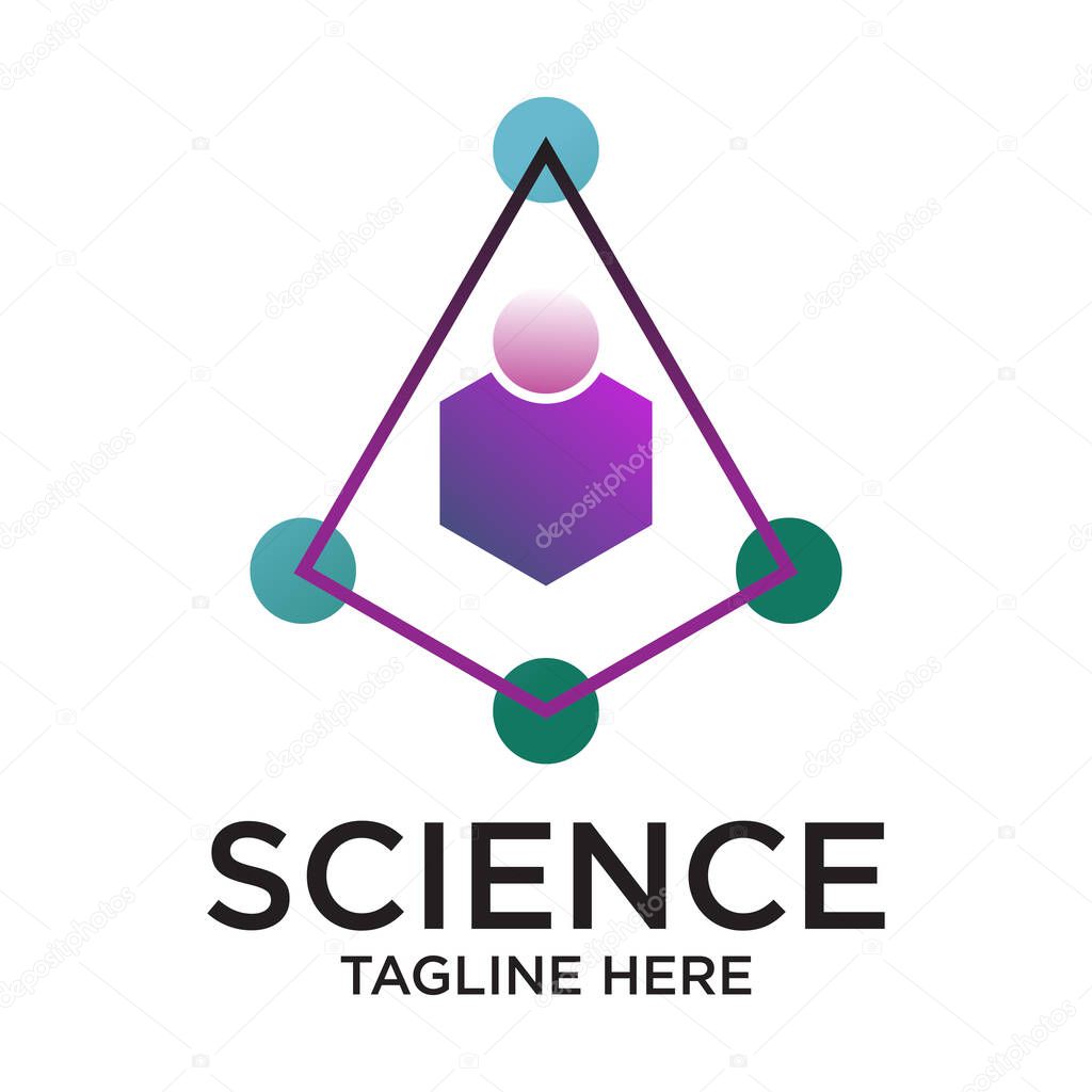 Science logo design simple concept Premium Vector
