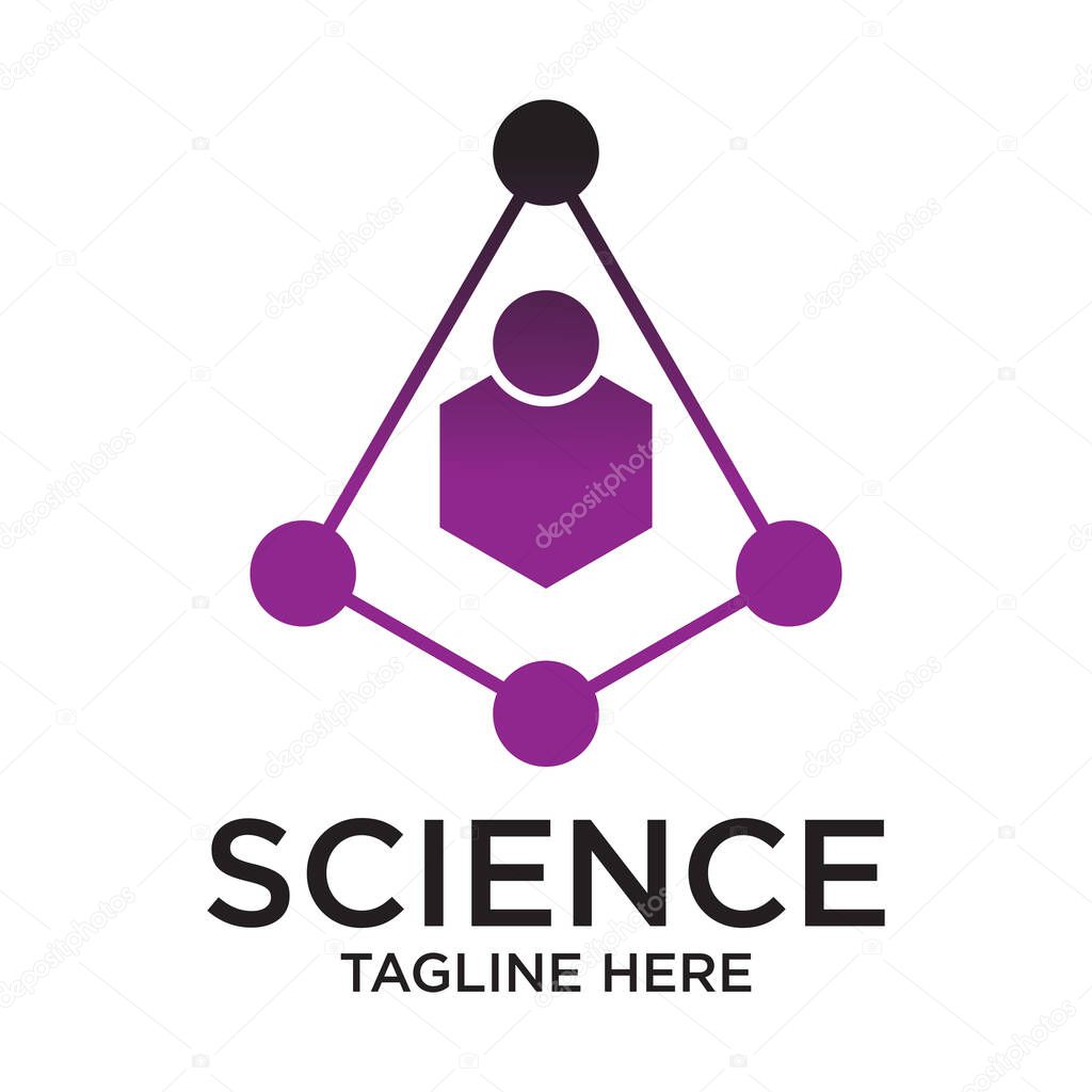 Science logo design simple concept Premium Vector