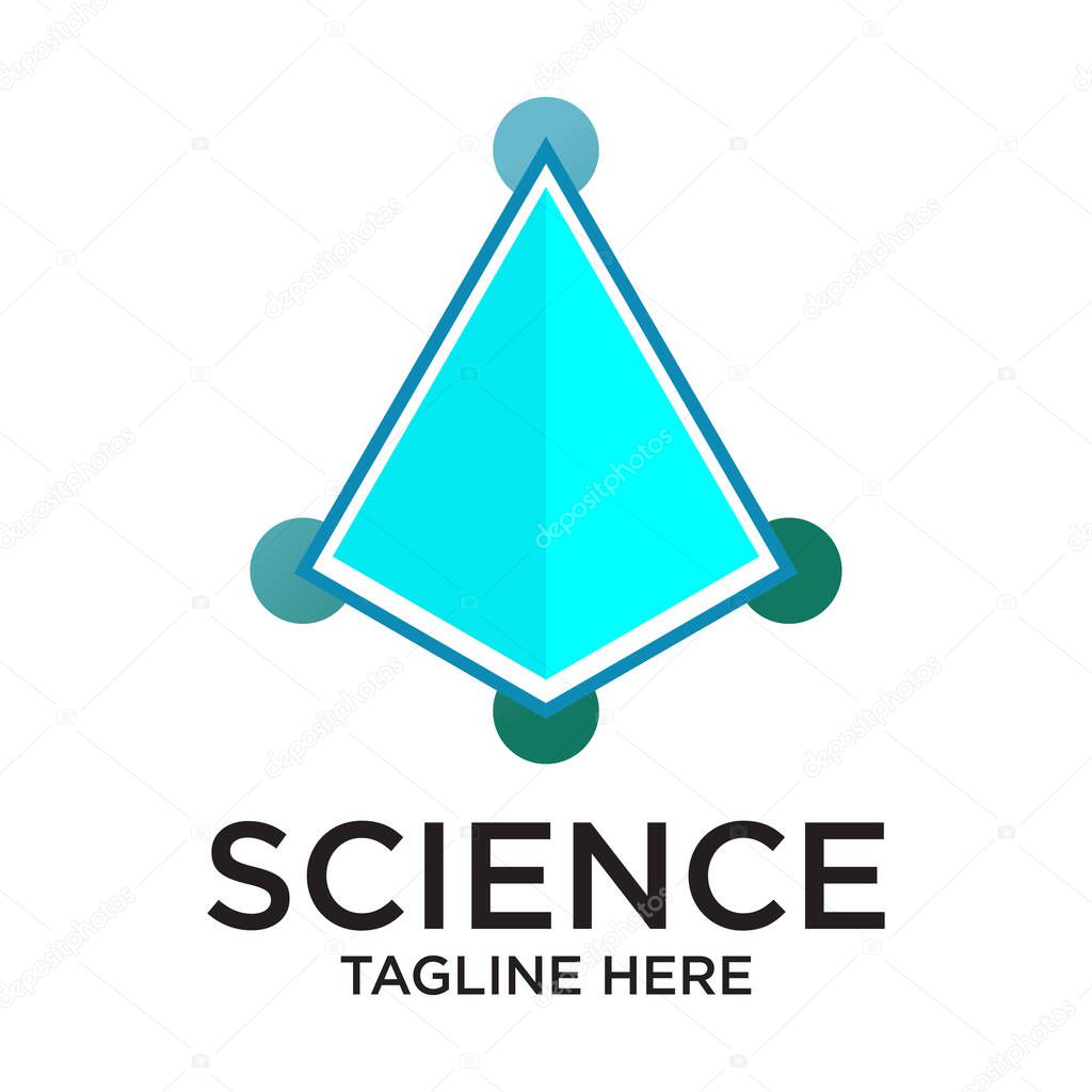 Science logo design simple concept Premium Vector
