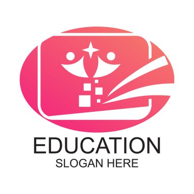 Eğitim logosu basit bir kavram olan Premium Vektörü 'ne karşılık verir