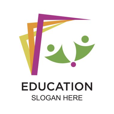 Eğitim logosu basit bir kavram olan Premium Vektörü 'ne karşılık verir