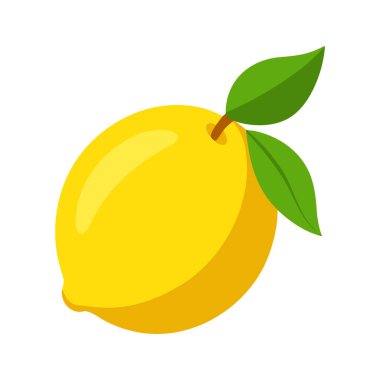 Parlak sarı derisini ve pürüzsüz dokusunu gözler önüne seren tek bir limonun canlı bir çizimi limona iki taze yeşil yaprak iliştirilmiş ve genel bileşimine doğal bir güzellik katılmış limon temiz beyaz bir torbaya karşı izole edilmiştir.