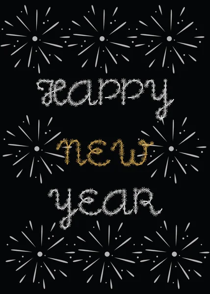Siyah arka planda canlı havai fişeklerin yer aldığı cesur bir yeni yıl illüstrasyonu. Dijital sanat veya posterler için ideal olan bu tasarım, dinamik ve şenlikli enerjisiyle yeni yılın heyecanını yakalar..