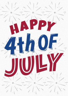 Bu tasarım, 4 Temmuz 'u Amerika Birleşik Devletleri' nin Bağımsızlık Günü 'nü kutluyor. 4 Temmuz' un kırmızı ve mavi vatansever renkleriyle renklendirilmiş görüntüsü şenlikli ve kutlamalı bir atmosfer yaratıyor.