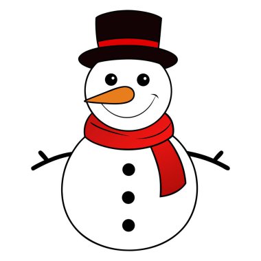 Neşeli bir kardan adam, el değmemiş beyaz bir arka plana karşı durur ve kış tatili mevsiminin neşesini yayar. Kardan adam üç mükemmel yuvarlak kartopundan bir araya gelir. Onun şekli koyu siyah çizgilerle özetlenir. Klasik siyah bir tepesi vardır.