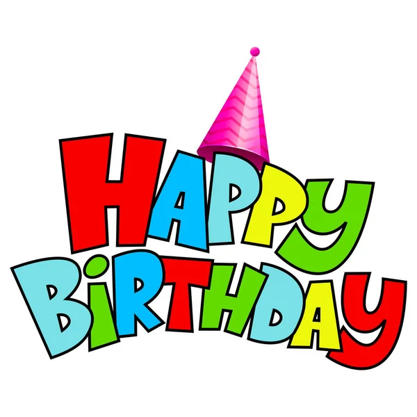 Neşeli ve canlı bir illüstrasyon, neşeli ve neşeli bir tipografide Mutlu Yıllar kelimelerini gösteriyor. Harfler kırmızı, yeşil ve mavinin karışımından oluşuyor ve tasarıma eğlence ve heyecan katıyor.