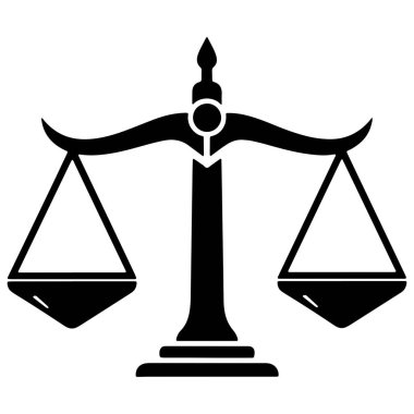 Bu, adaletin terazisini gösteren biçimlendirilmiş bir illüstrasyondur. Çoğu zaman adalet ve tarafsızlıkla ilişkili güçlü bir sembol. Görüntü çarpıcı bir siyah-beyaz renk düzeniyle oluşturulmuştur.