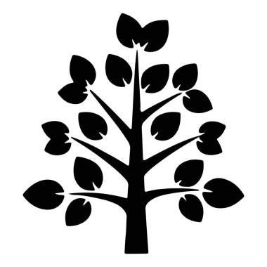 Bu çarpıcı illüstrasyon, temiz beyaz bir arkaplana karşı şekillendirilmiş ağaç silueti sunar tasarım basitlik ve zarafete odaklanır ve onu çeşitli yaratıcı projeler için çok yönlü bir element haline getirir ağaç kalın bir gövdeye ve dallara sahiptir