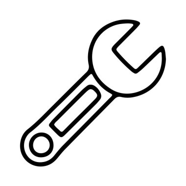 Bir ingiliz anahtarı aracının basit ve temiz bir taslağı mekanik ev onarımı için mükemmeldir DIY projeleri inşaatı ve ilgili kavramları tasvir eder resim çeşitli tasarım projelerine kolay bir entegrasyon sağlayan beyaz bir arkaplan içerir